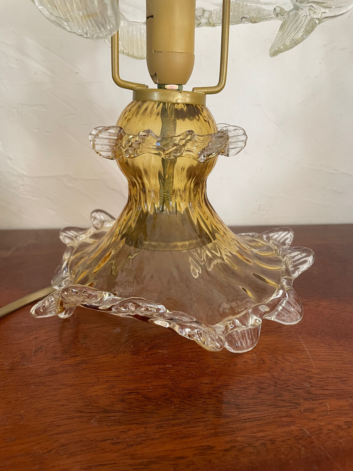 Pair of Murano glass lamps