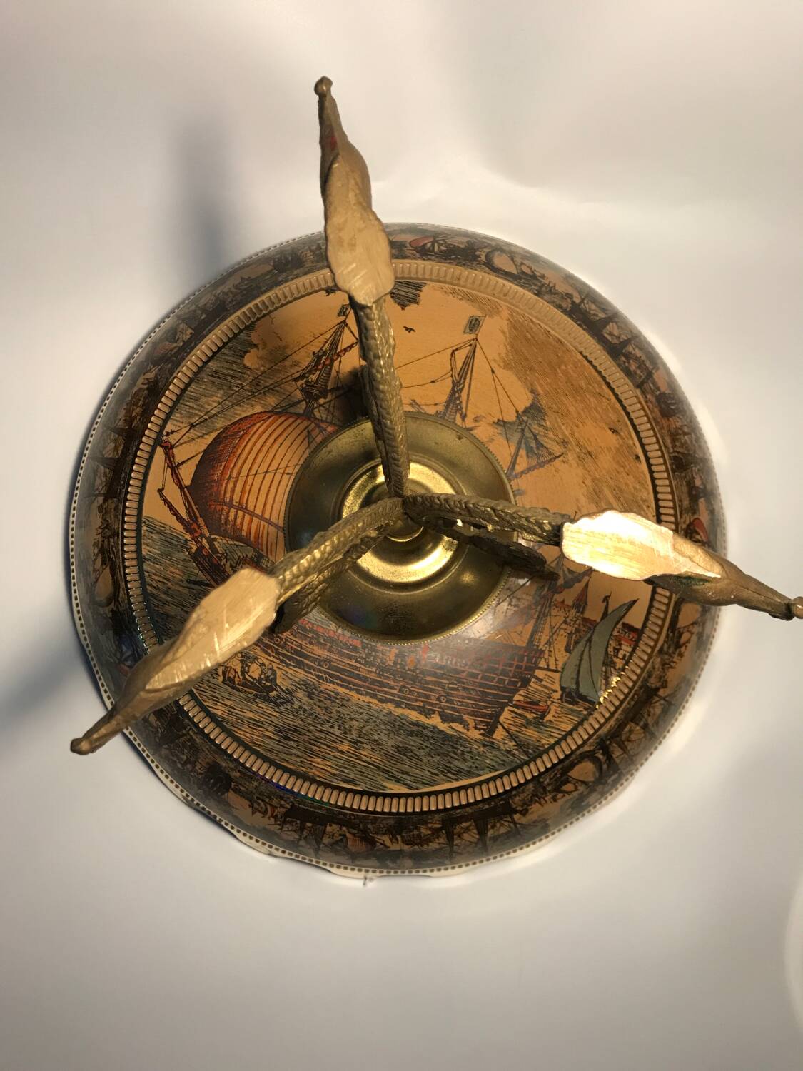 Tripod ceramic brass cup