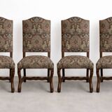 Set of 4 Louis XV upholstered chairs