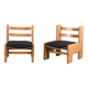 Pair of solid ash heaters, France circa 1970