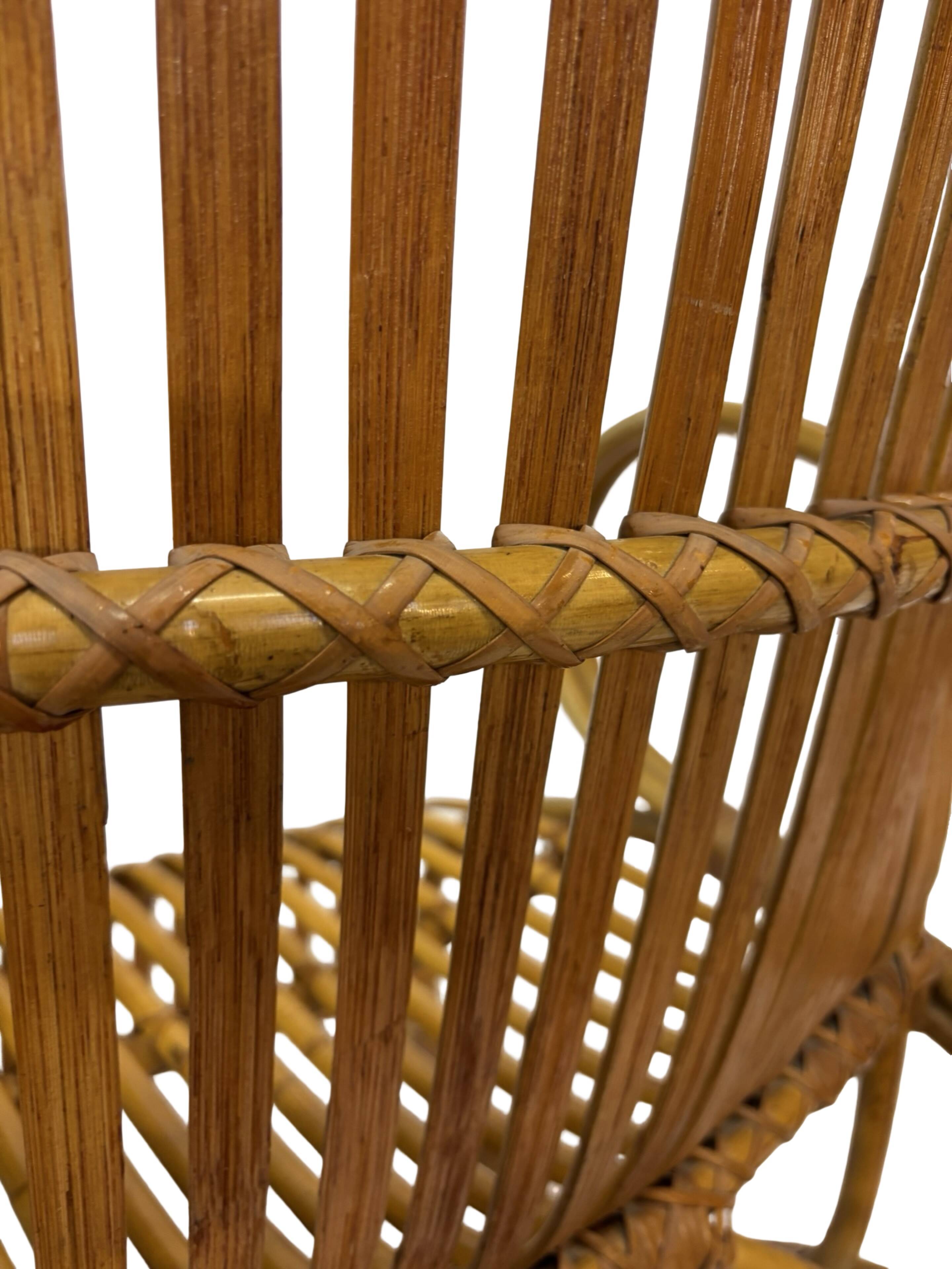 Vintage Rattan Chair Dirk Van Sliedregt Rohe Noordwolde 1960