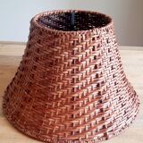 Vintage wicker lamp hat