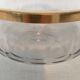 Crystal bowl trimmed surrounded gold metal