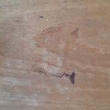 Pair of Luterma bistro chairs in beech wood and green seat 50s