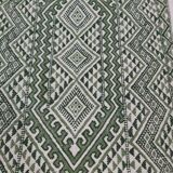 Tapis blanc et vert classique fait main en pure laine