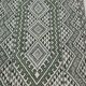 Classic white and green carpet handmade in pure wool