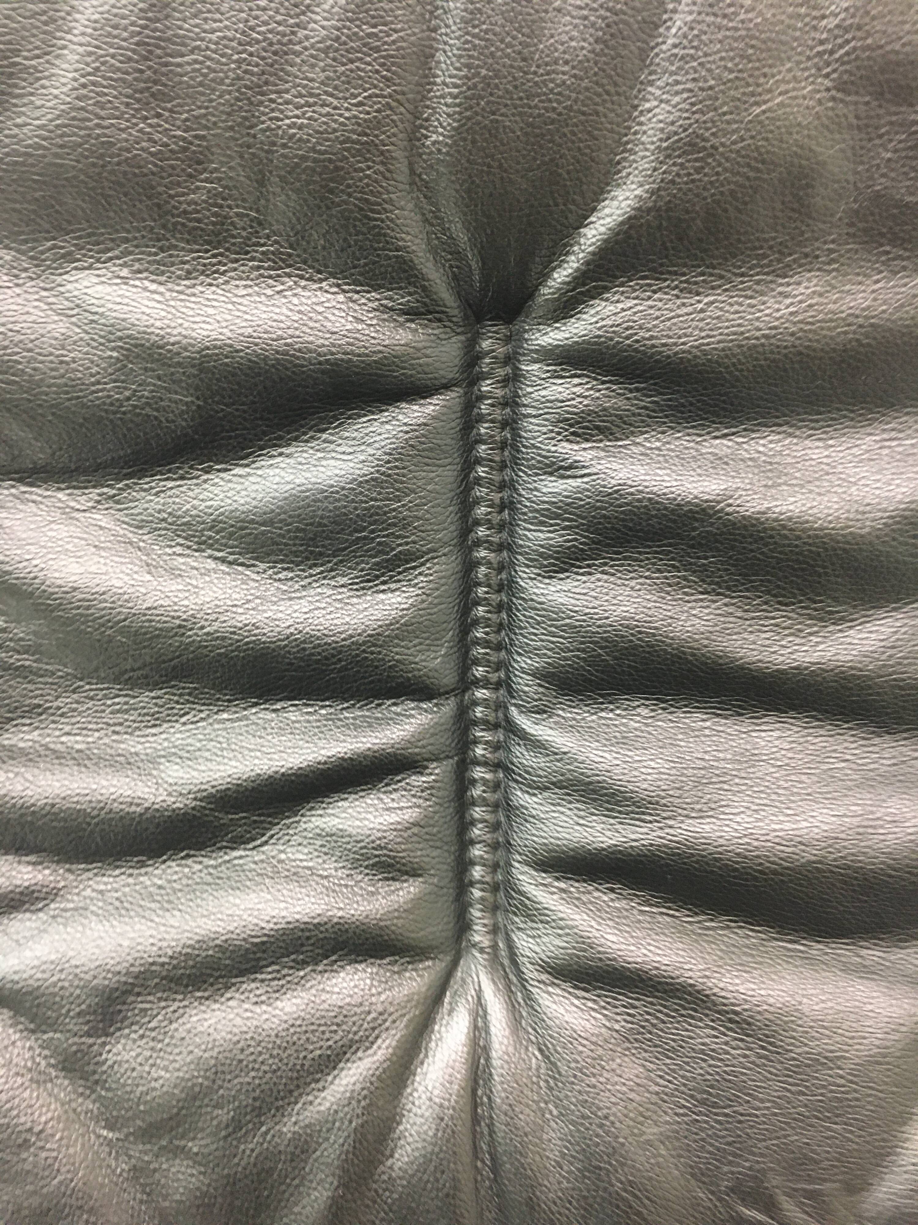 Mid-Century design black leather lounge chair by Ingmar Relling for Westnof