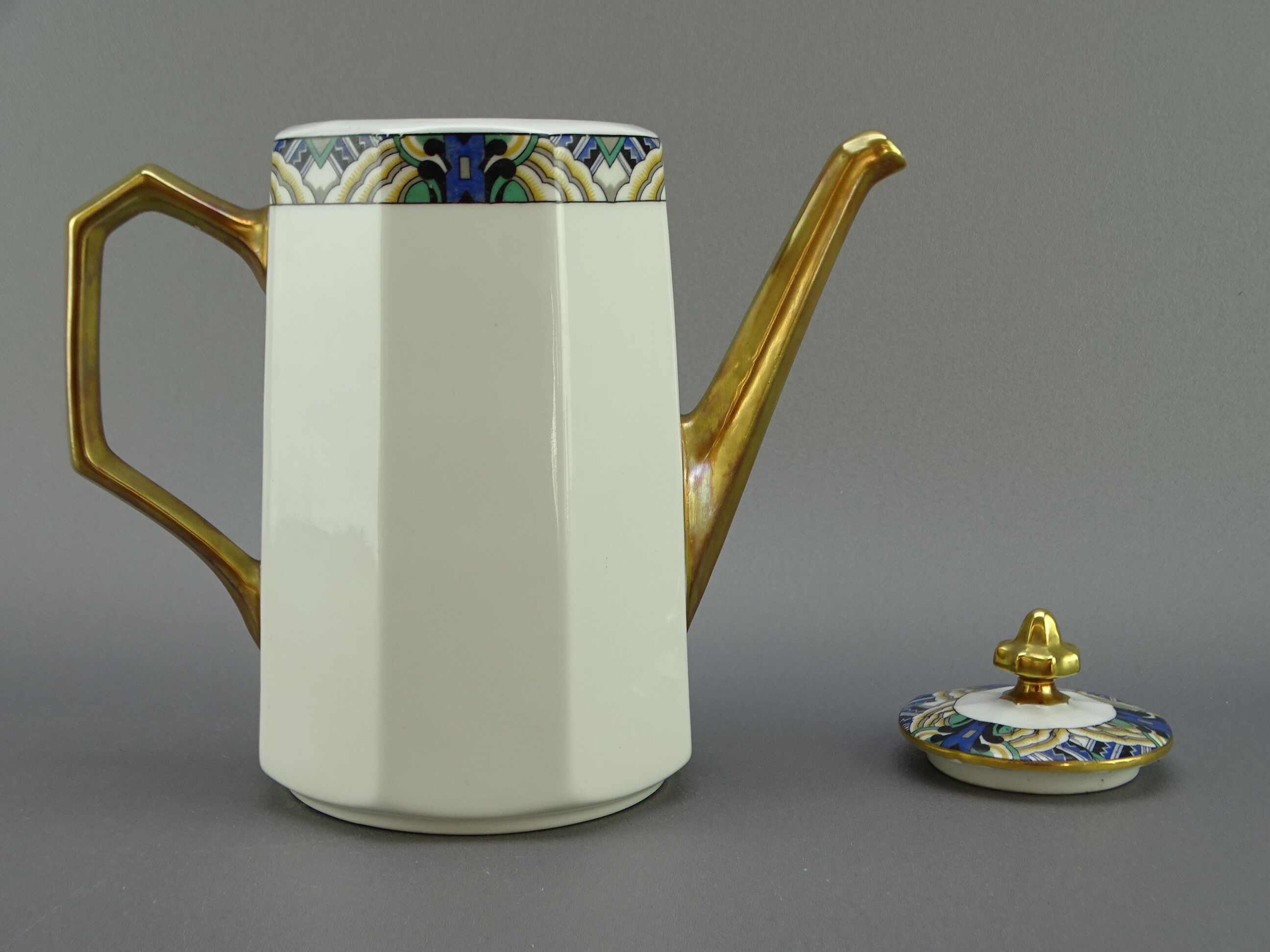 Vintage Limoges porcelain coffee service Atelier Descotte. Redrink . Barranger