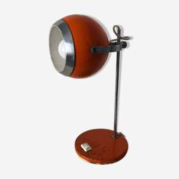 Lampe bureau eyeball carotte Aluminor vintage 1960