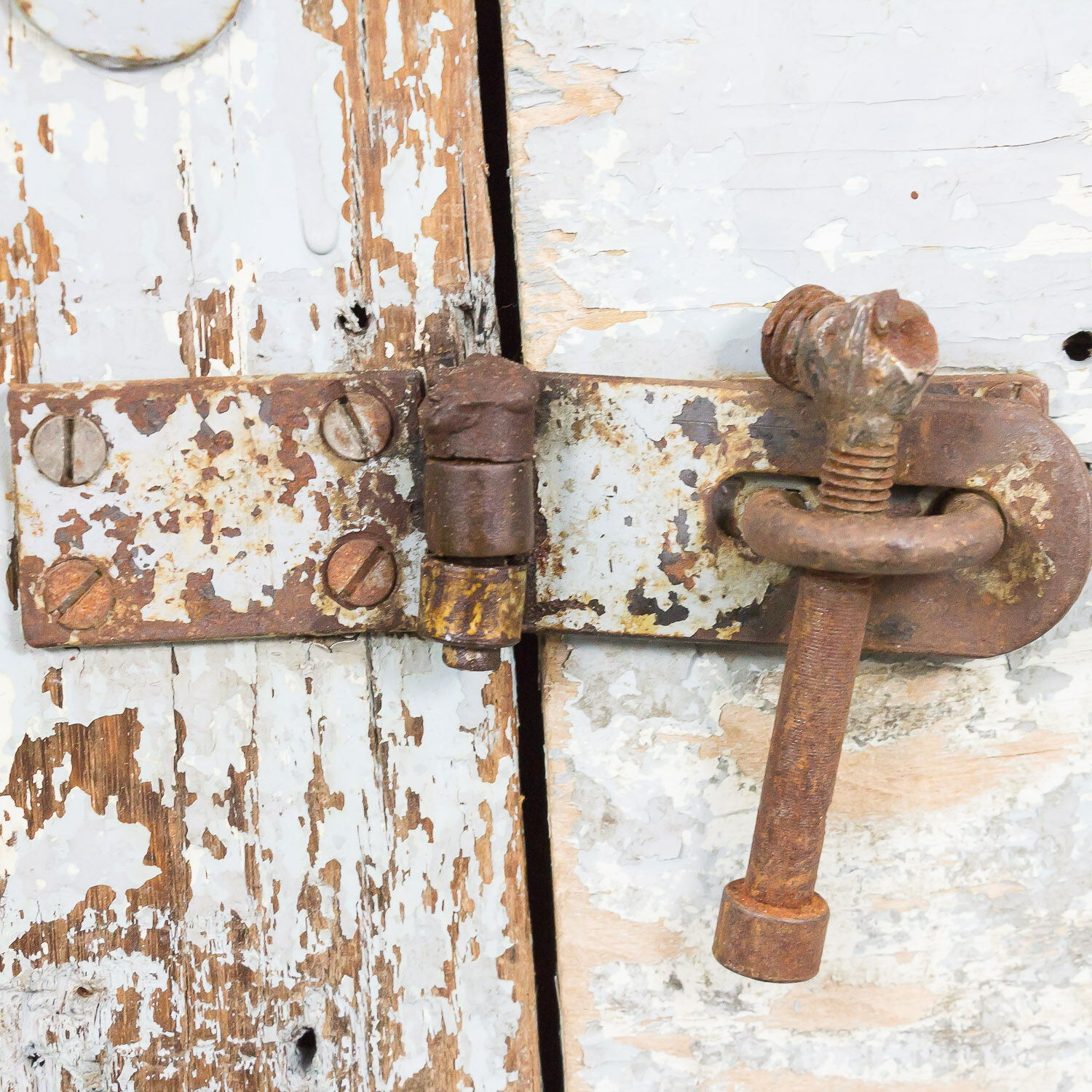 Antique industrial workbench