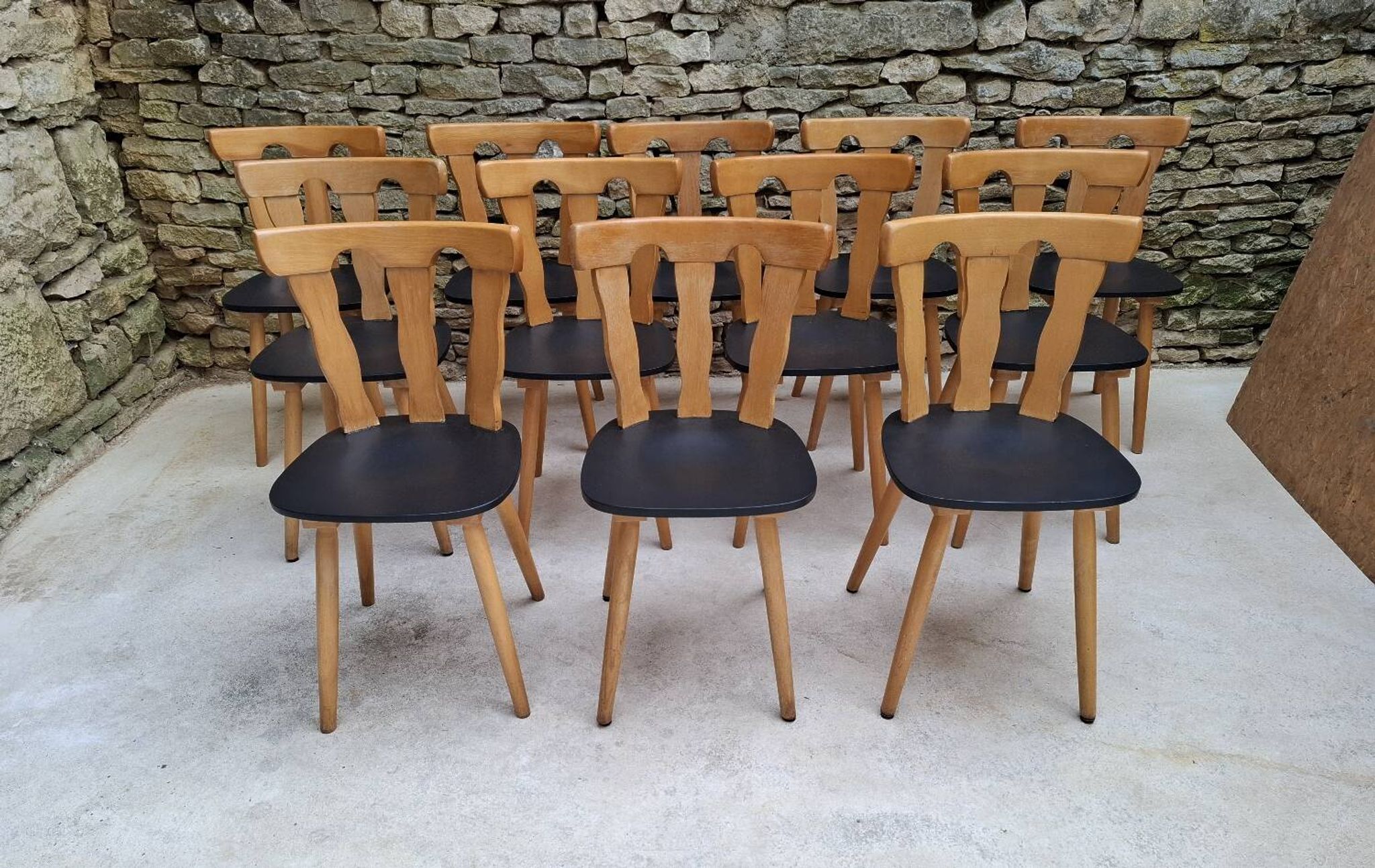 Set of 12 bistro chairs