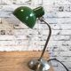 Vintage Industrial Green Enamel Desk Lamp, 1930s