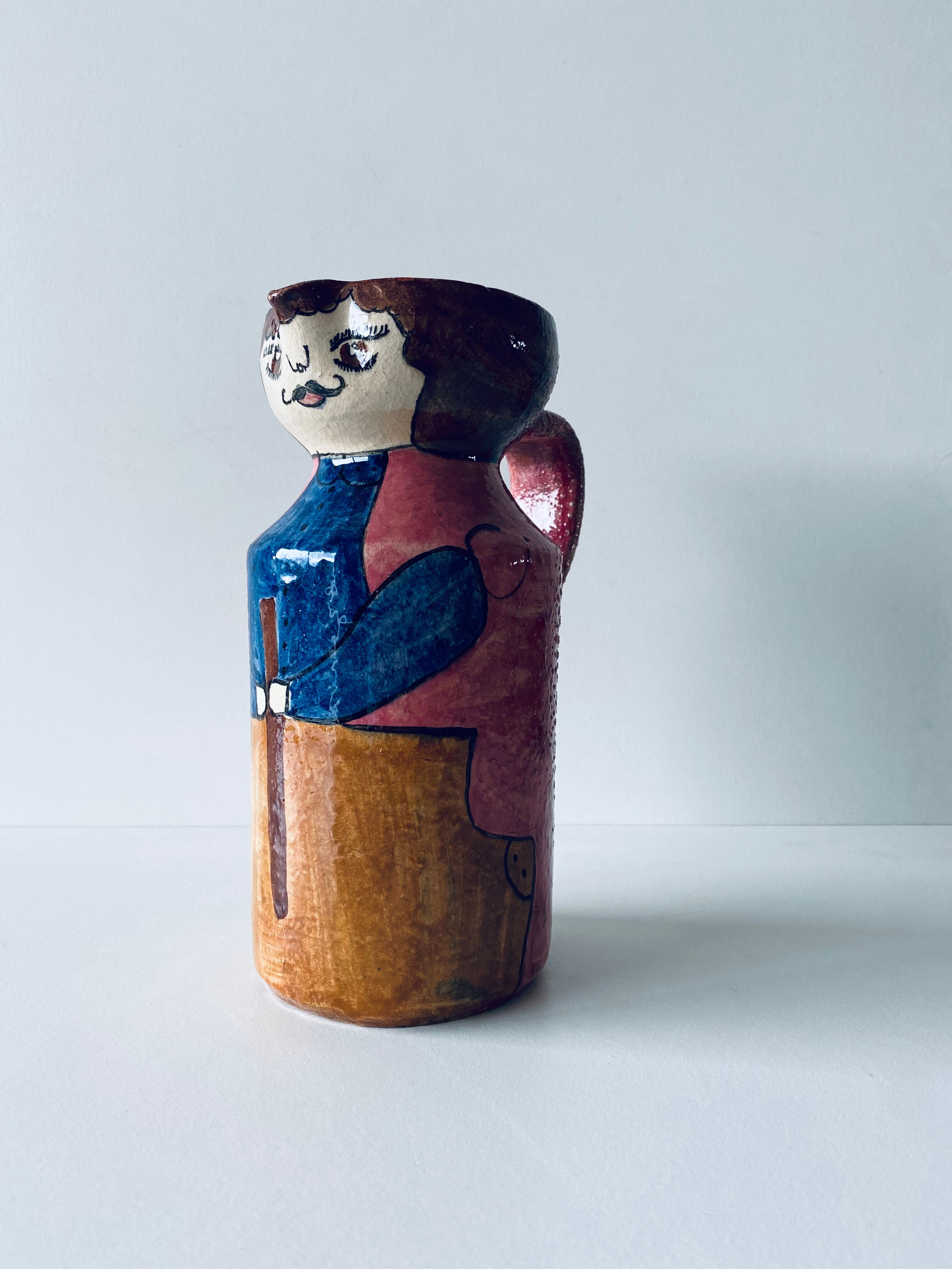 Vintage pitcher Portuguese pottery