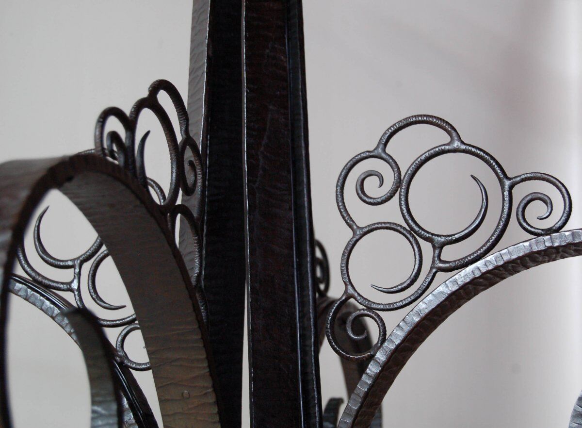 Art deco chandelier by nics frères et degué