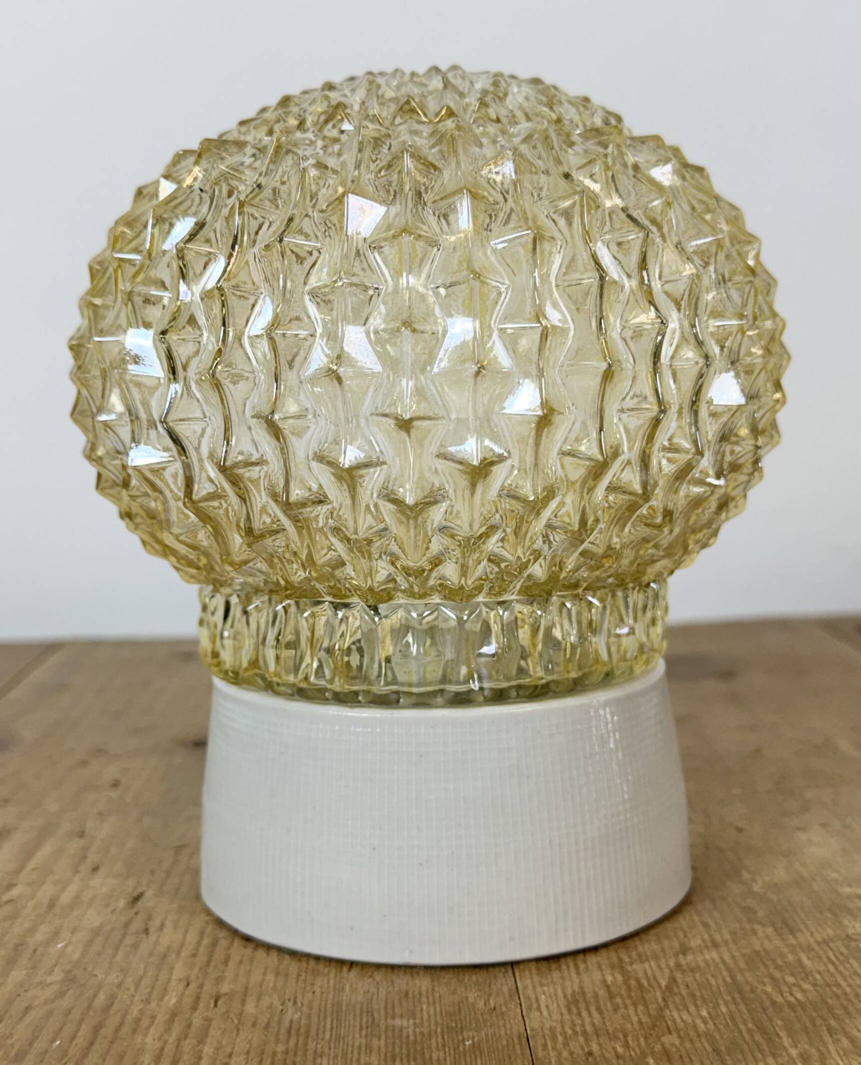 Vintage White Porcelain Ceiling Light, 1970s