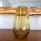 Vase moderne verre jaune