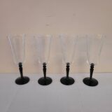 80s chic decorative champagne flutes