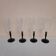 80s chic decorative champagne flutes