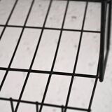 Vintage teak and metal hanging nightstand