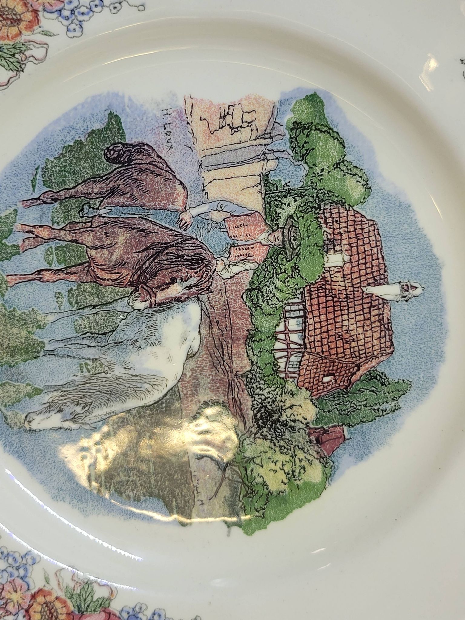 6 Small Dinner Plates Diameter 21 Cm Sarreguemines Obernai Loux
