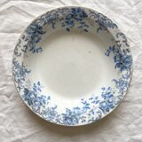 Deep earthenware dish "Campanule" Saint Amand et Hamage