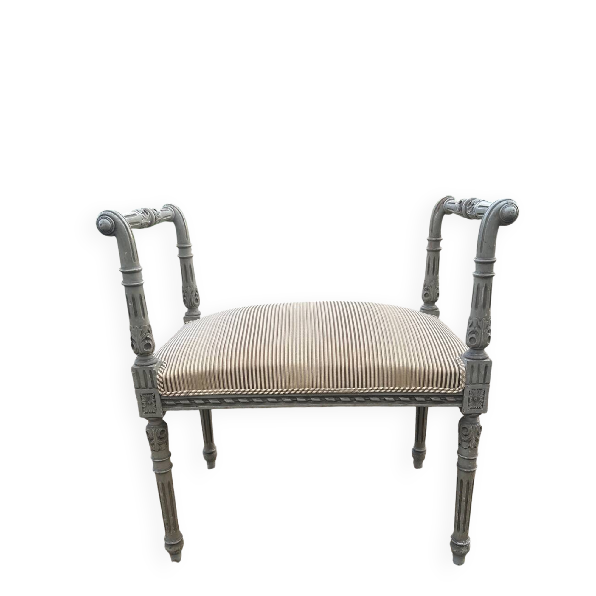 Small painted wooden bench