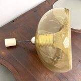 Blown glass paste pendant light, 1970s