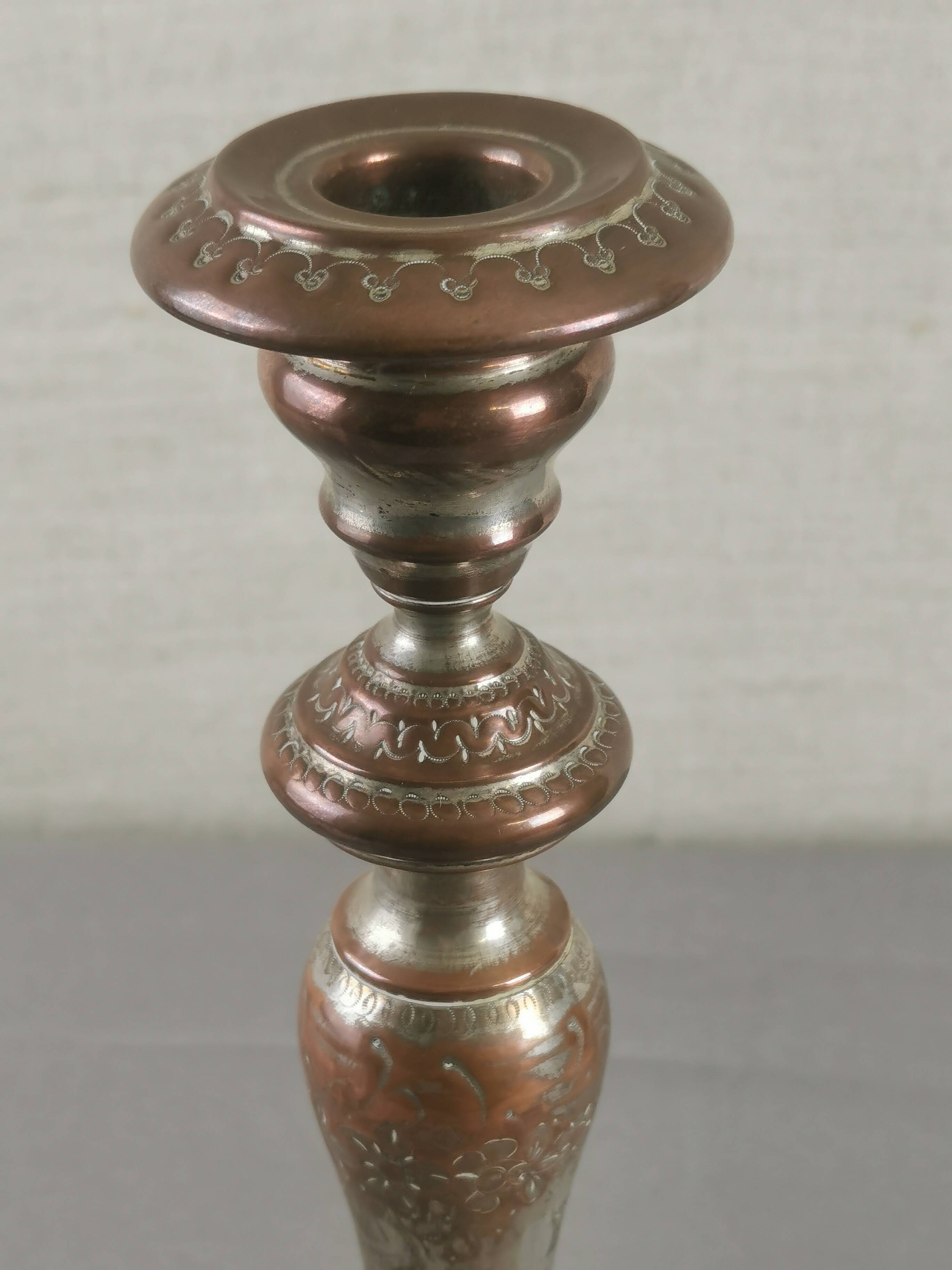 PAIR OF ANCIENT CANDLE HOLDERS