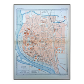 Printed in 1931, map of Vichy, Allier.