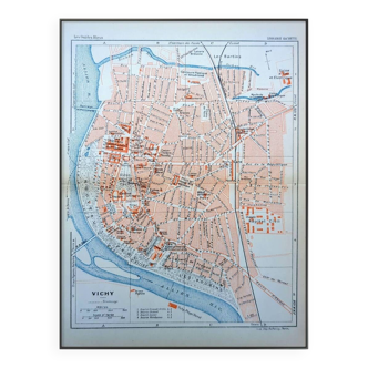 Printed in 1931, map of Vichy, Allier.