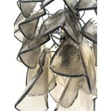Luxury Smoked Fumé Murano Glass “Rondini” Chandelier with Cascading Design