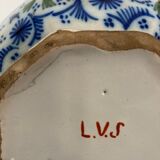Polychrome vase eighteenth century in Delft earthenware