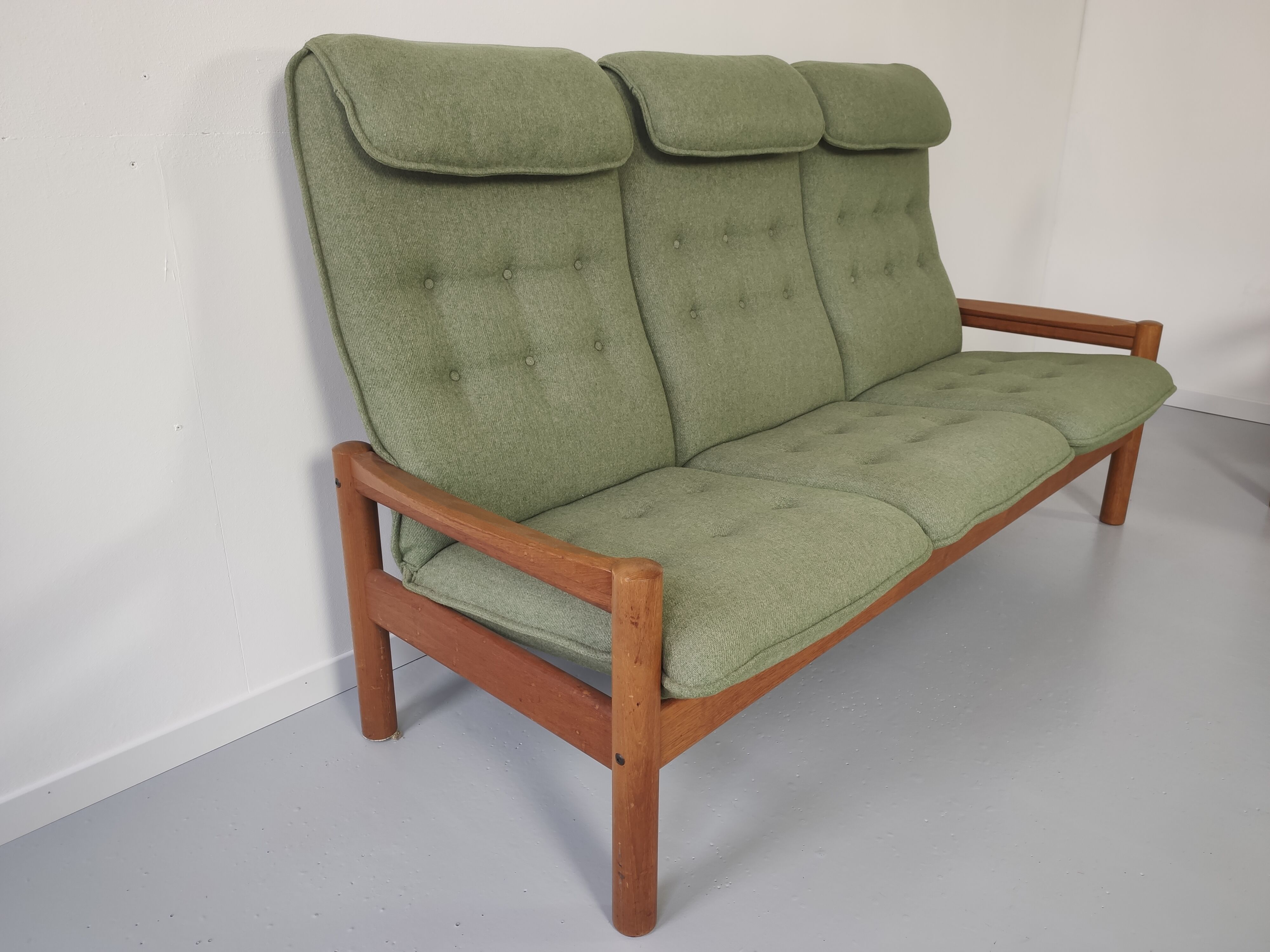 Danish sofa set 2-seater and 3-seater teak by Domino Møbler