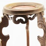 Indochinese wooden and marble sellette