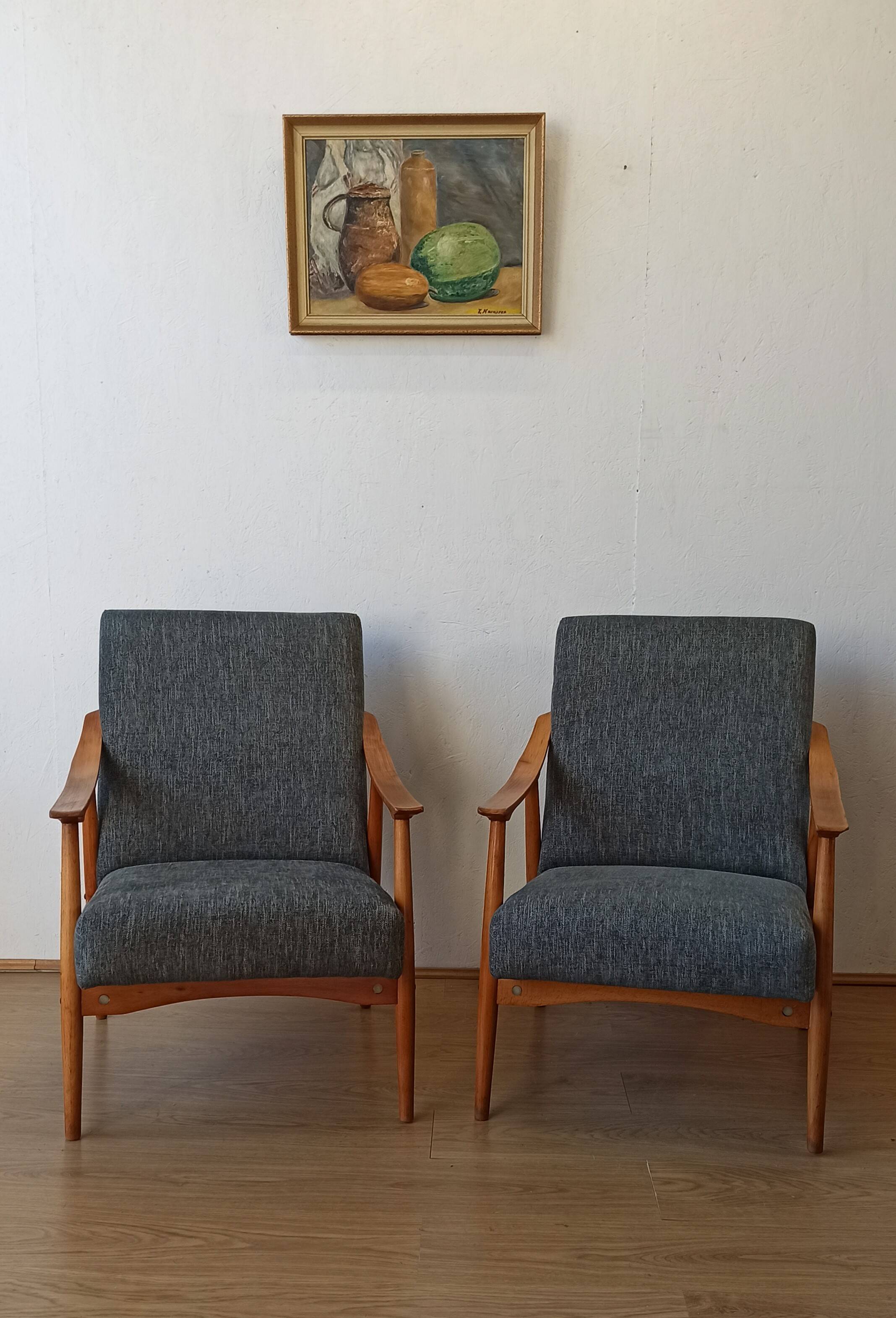 Pair of Mid-Century Armchairs 70s.