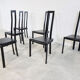 Chaises de salle à manger vintage postmodernes, années 1980