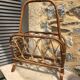 Magazine holder Bamboo and rattan vintage 1960