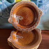 6 fish plates Sarreguemines