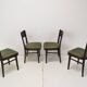 Ensemble de quatre chaises à manger/ Interier Praha, années 1950.