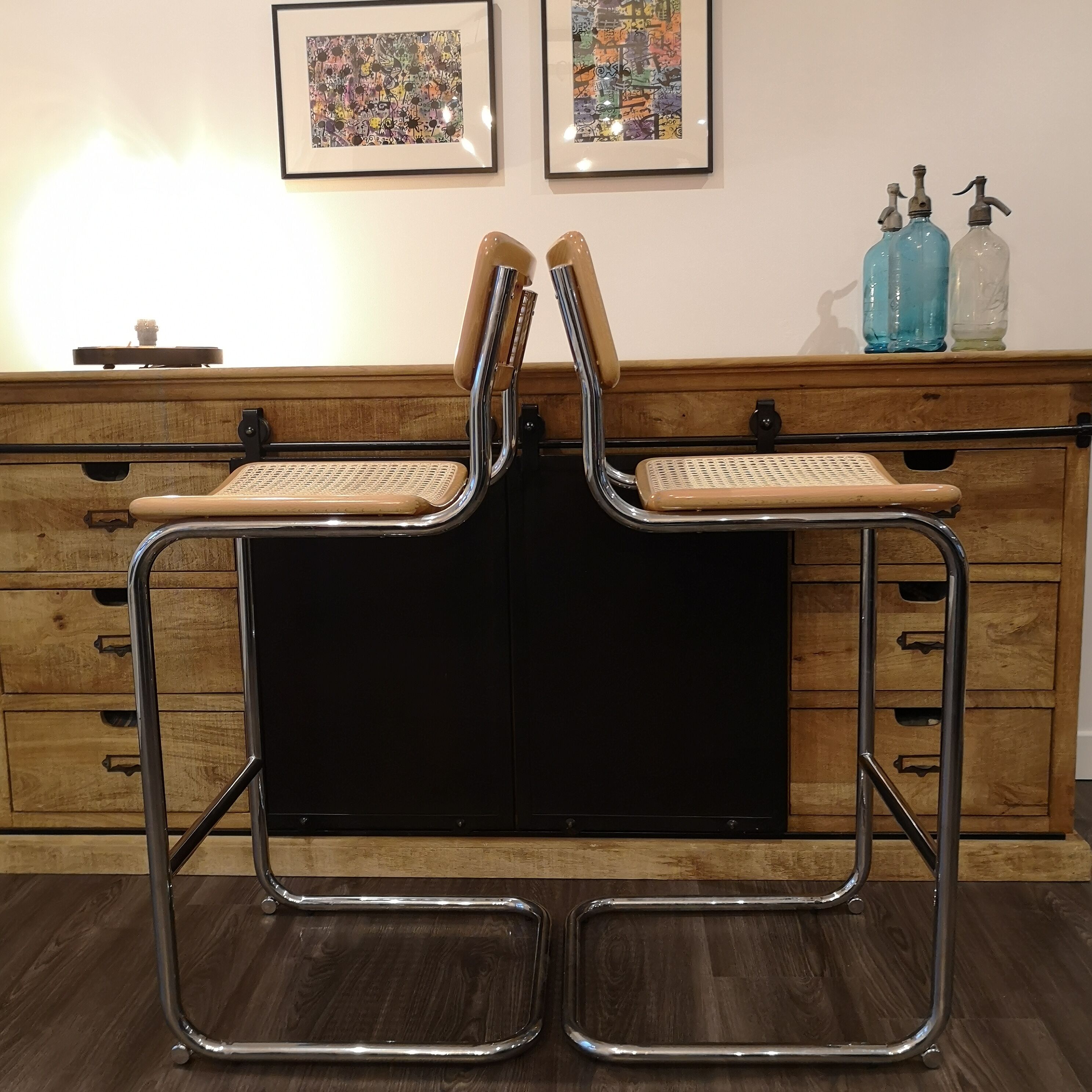 Set Cidue with high stools and high table