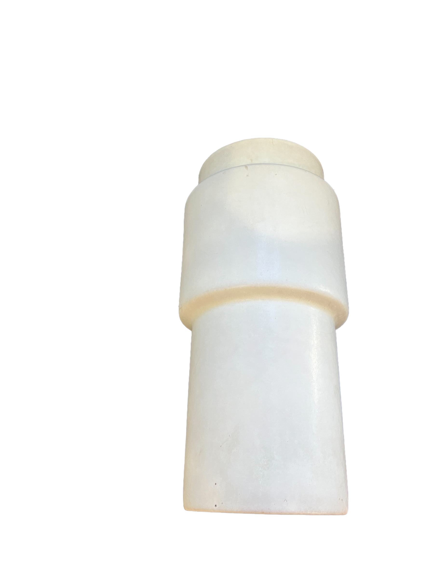 Cylindrical vase 1960 in white ceramic