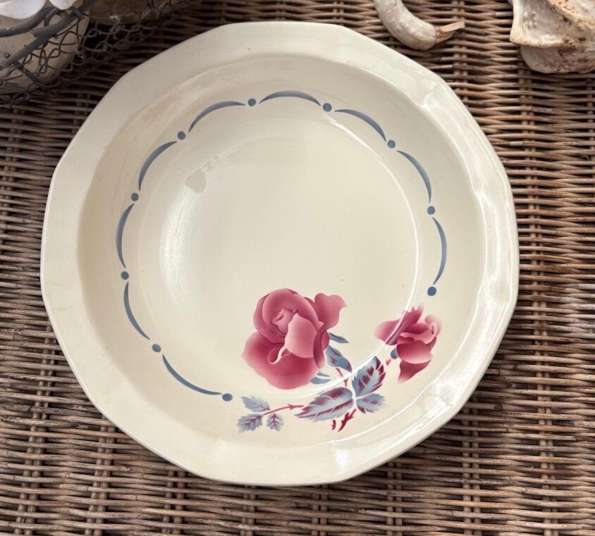 Shallow Dish Digoin Sarreguemines Model "Boulogne" - Vintage Earthenware