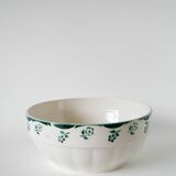 Digoin Sarreguemines green salad bowl, Avila model, 1940