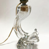 Lamp foot signed Daum France. Horn of plenty. 25 cm