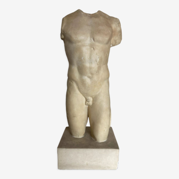 Bust of Heracles nude plaster XXXL The Louvre