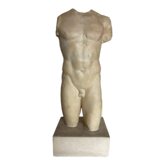 Bust of Heracles nude plaster XXXL The Louvre