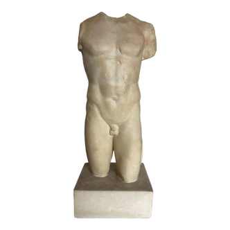 Buste d'Héraclès nu en plâtre XXXL Le Louvre