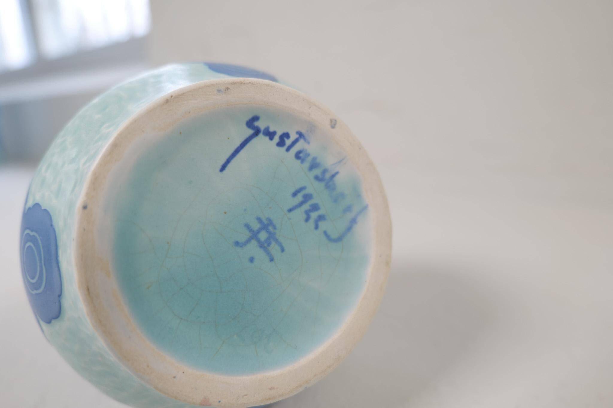 Art Deco Vase Sgraffito Gustavsberg Josef Ekberg Sweden 1922