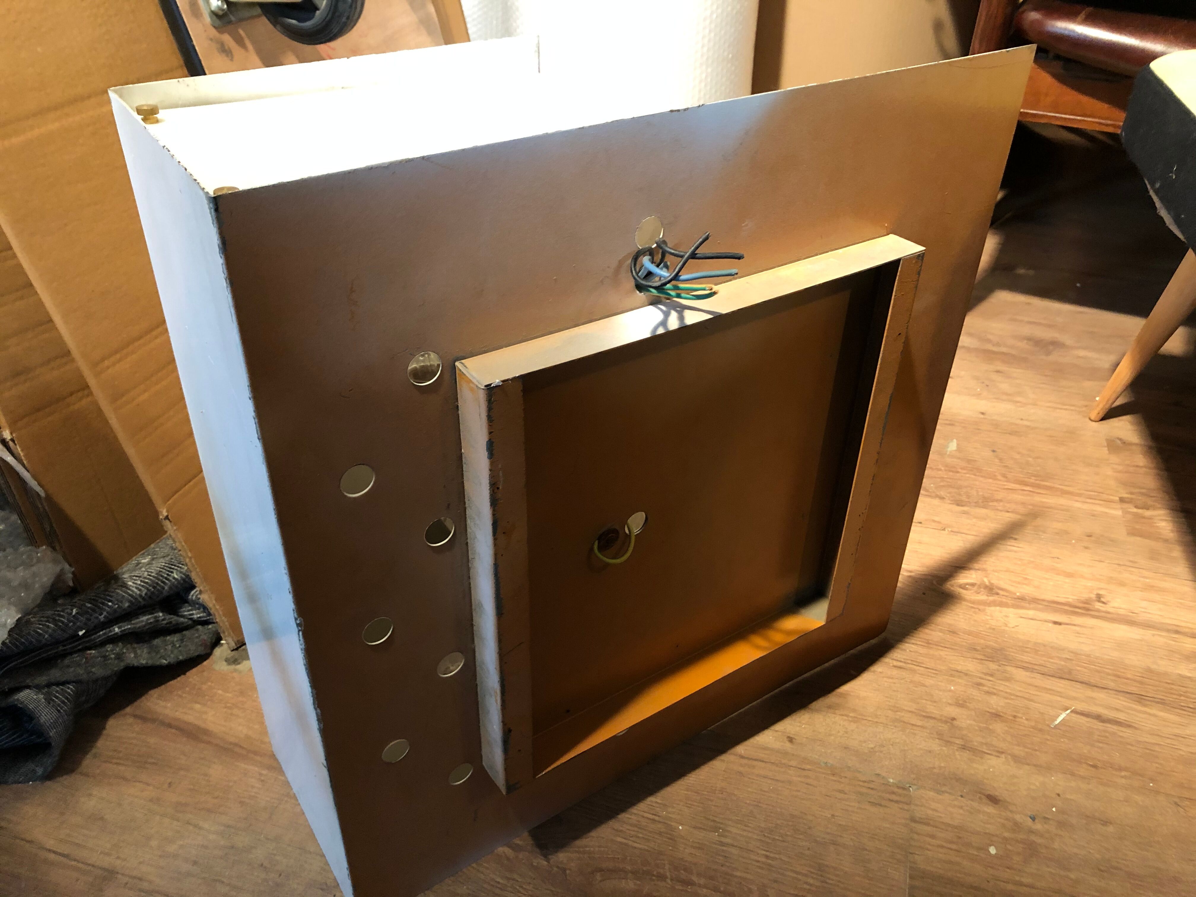 Series of 10 white laqué metal wall light 1960s