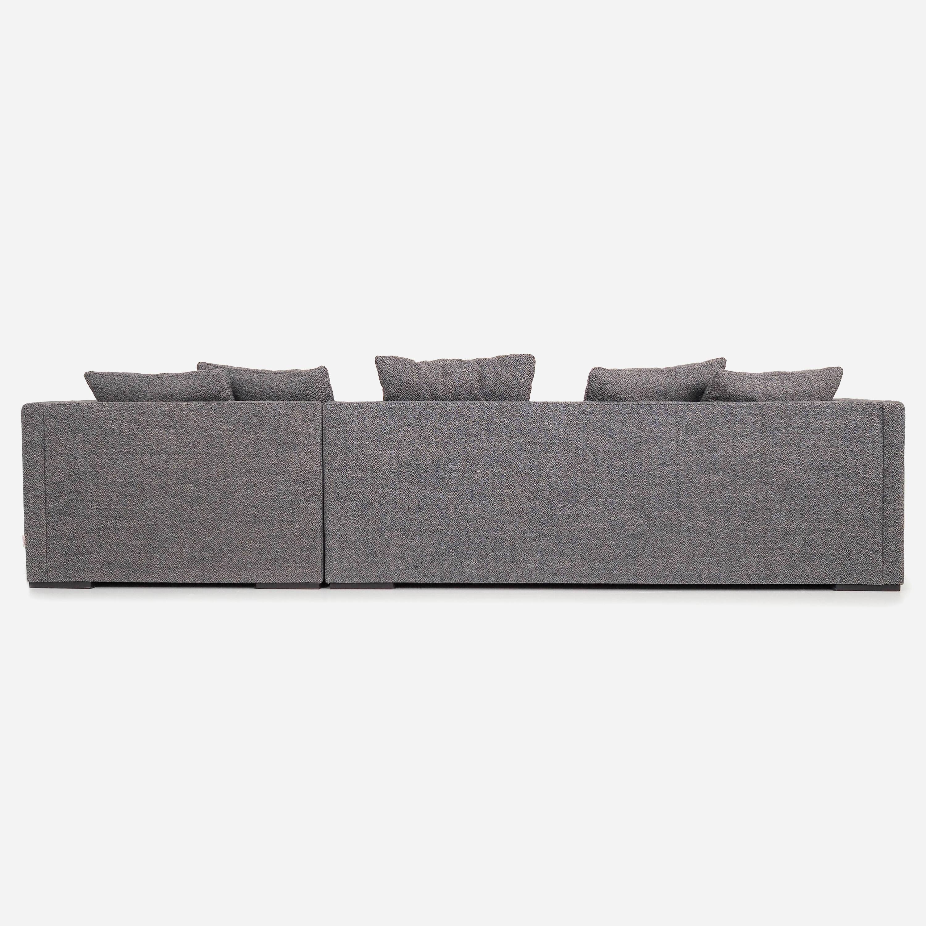 Canapé d’angle malmo mélange gris, design scandinave